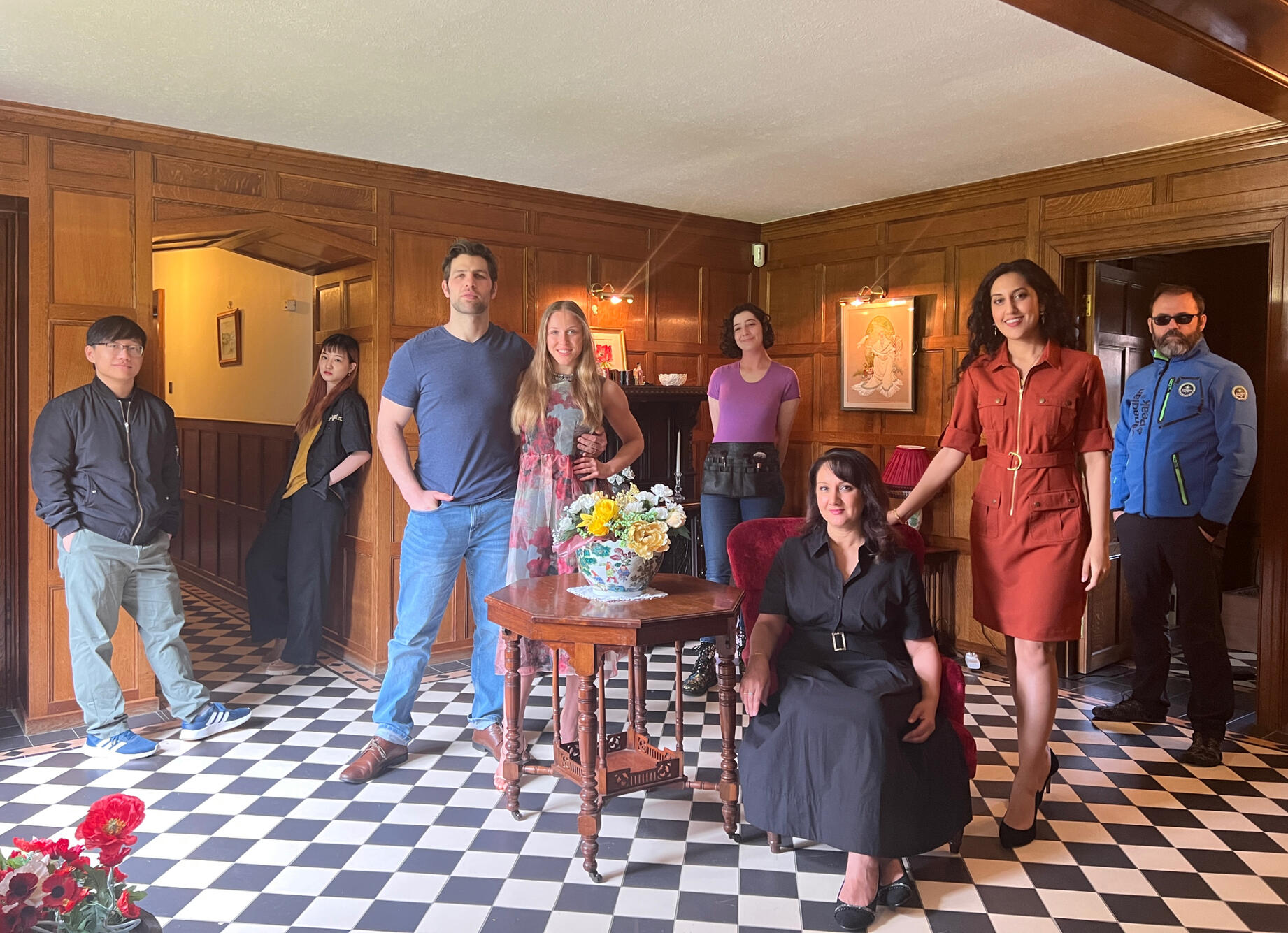 Cast and crew on the set of 'ME'